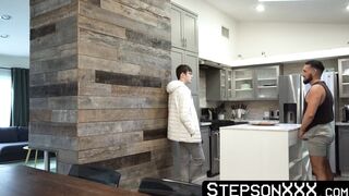 StepsonXXX.com - Hunk stepdad Derek Allen breeds his twink stepson Dakota Lovell