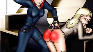 Milf and teen lesbian toons