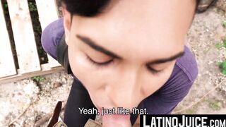 LatinoJuice.com - Straight guy Ariano maintains eye contact with me while he blows my