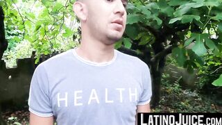 LatinoJuice.com - Straight Latino studs turned gay having outdoor foursome