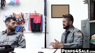Perps4Sale.com - Straight inked suspect rimmed and pounded deep by horny security