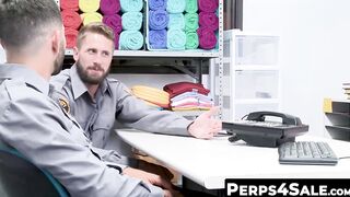 Perps4Sale.com - Straight inked suspect rimmed and pounded deep by horny security