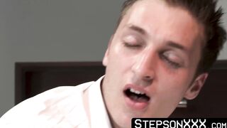 StepsonXXX.com - Sexy daddy Matthew Figata locks me in his huge muscles while he bree
