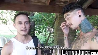 LatinoJuice.com - Etched latino Nacho and Kendro do horny and wild stuffs for the sak