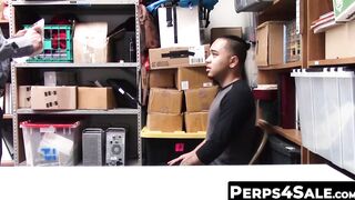 Perps4Sale.com - Horny hunk cop orders inked sweet suspect to suck his cock