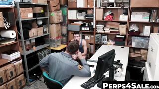 Perps4Sale.com - Skinny twink thief jerks off Hunk policemans huge baton