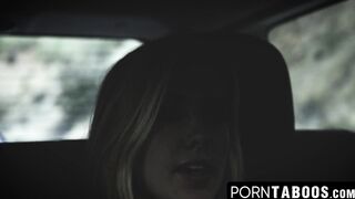 PornTaboos.com - Hitchhiker bimbo threesome with two guys in a taboo porn video