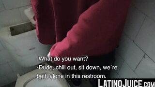 LatinoJuice.com - Me and kinky Nicolas jerk each others huge cocks inside the public