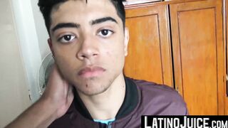 LatinoJuice.com - Cute dude Moises spread his legs and allowed me to explore his wet