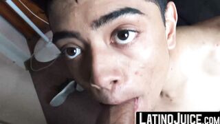 LatinoJuice.com - Cute dude Moises spread his legs and allowed me to explore his wet