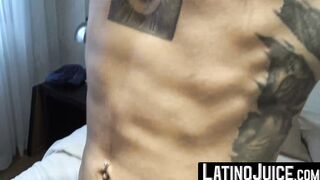 LatinoJuice.com - Cute twink Bryan finds himself enduring a huge cock entering his we