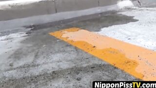 Japanese ladies cant battle the desire to piss in the city