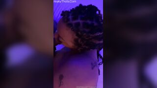 Busty Ebony Sucks Big Cock