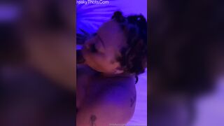 Busty Ebony Sucks Big Cock