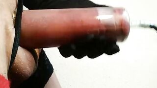 Big Cock Crossdresser Pumps Alone