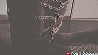 Japanese muscle hunk Kosuke is tied up by the notorious Shibari master Encho