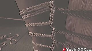 Japanese muscle hunk Kosuke is tied up by the notorious Shibari master Encho