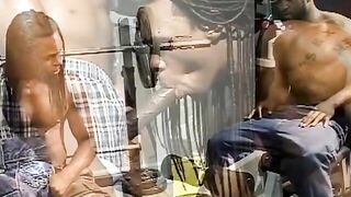 Working out in the gym between Rudy and Trigger ends up with a wild anal on the bench