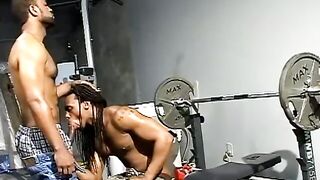 Working out in the gym between Rudy and Trigger ends up with a wild anal on the bench