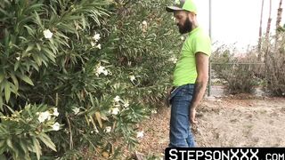StepsonXXX.com - My white haired stepdad Sherman Maus drills my ass while waiting for