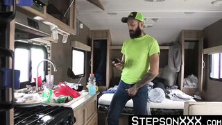 StepsonXXX.com - My white haired stepdad Sherman Maus drills my ass while waiting for
