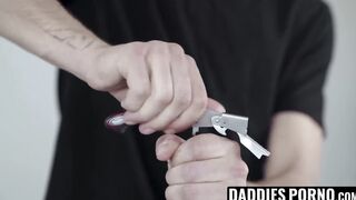 DaddiesPorno.com - Stepfather prepares his son for a sensual business trip