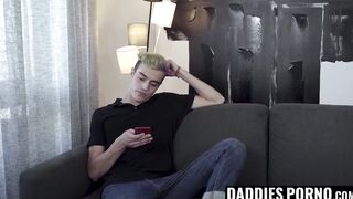 DaddiesPorno.com - Stepfather prepares his son for a sensual business trip
