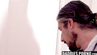 DaddiesPorno.com - Sexy muscular stepdad disciplined his troublesome stepson