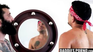 DaddiesPorno.com - DILF seduces stepson in the shower during a hot summer day