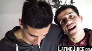 LatinoJuice.com - Latino Nicolas and Francis showered with my gooey cum after worship