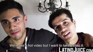 LatinoJuice.com - Latino Nicolas and Francis showered with my gooey cum after worship