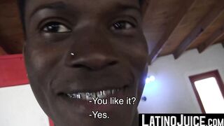 LatinoJuice.com - Straight Jamaican Nico gobbles my dick then proceeds to hammer my a