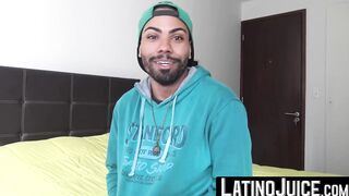 LatinoJuice.com - Bearded cute guy Thiago loves the flavor of my uncut boner and lusc