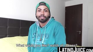 LatinoJuice.com - Bearded cute guy Thiago loves the flavor of my uncut boner and lusc