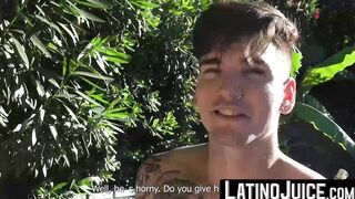 LatinoJuice.com - Inked bisexual Gabo enjoys swallowing my big long cock in exchange