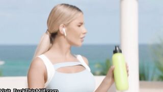 Hard-bodied Ema Gives Gym Buddy A Real Work-Out