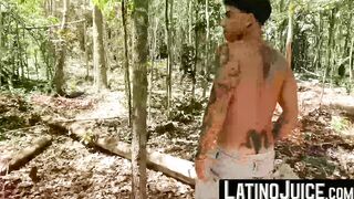 LatinoJuice.com - Tattooed Latino Cain Gomez bred hard outdoors by Robert