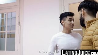 LatinoJuice.com - Jock homo Jonas Matt wanks dick while bred hard by Felipe