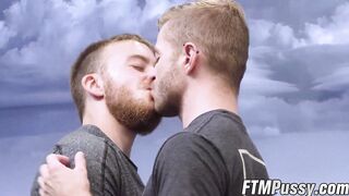 FTMPussy.com - Bearded ftm Luke Hudsons pussy eaten and fucked by hot Tom