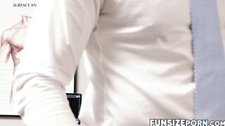 FunsizePorn.com - Big dicked Serg Shepard gets a boner during his physical exam with