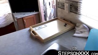 StepsonXXX.com - My bearded stepdad Matt Muck shoves his huge flashlight into my dark