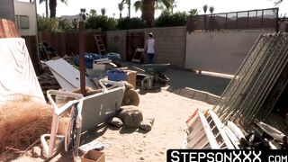StepsonXXX.com - My bearded stepdad Matt Muck shoves his huge flashlight into my dark