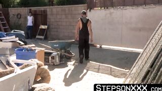 StepsonXXX.com - My bearded stepdad Matt Muck shoves his huge flashlight into my dark