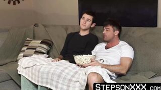 StepsonXXX.com - My stepdad and I slam Logan Cross mouth and ass with our erect cocks