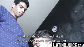 LatinoJuice.com - My tatted boyfriend Kendro runs his mouth up and down to lean Aquil