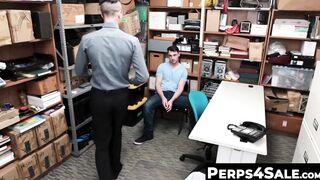 Perps4Sale.com - Hairy shoplifter mouthfucked and banged by hard fucker cop