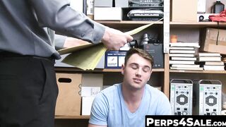 Perps4Sale.com - Hairy shoplifter mouthfucked and banged by hard fucker cop