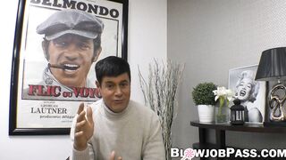 Lady Dee pleases two guys by giving them a good fellatio POV