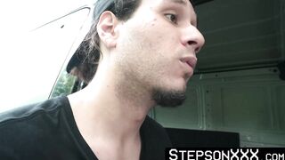 StepsonXXX.com - My horny stepbro Zane WIlliams takes me to the woods and bred me