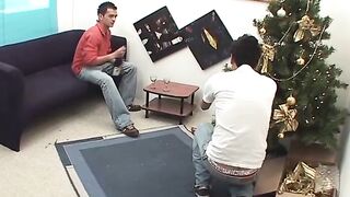 Horny guys Samuel and Damian have one steamy fuck session
